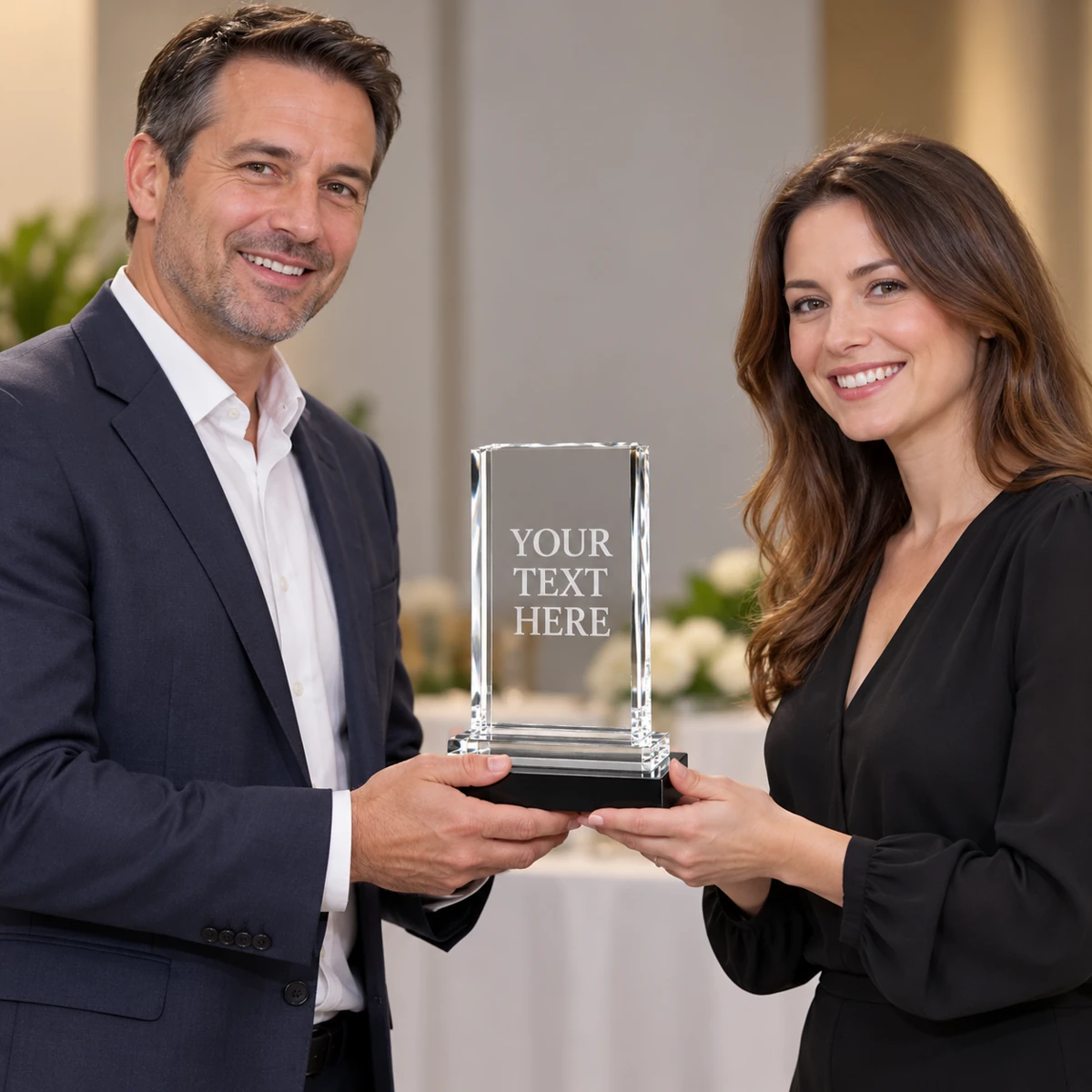 Layered Crystal Plaque Trophy - view 3